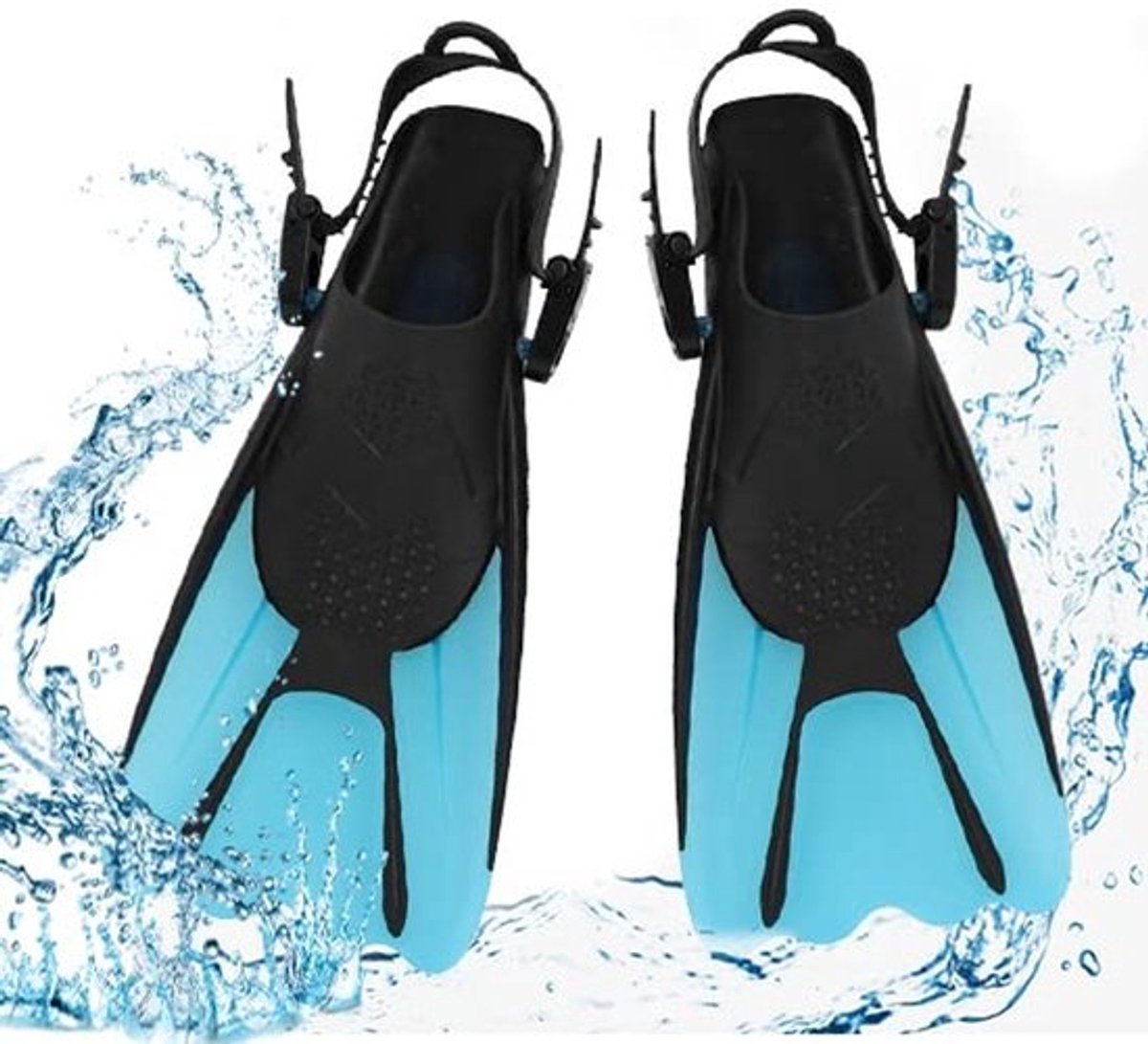 Snorkelvinnen - Verstelbare zwemvliezen - Korte duikvinnen - Antislip zool - Lichtgewicht reisvinnen - Zachte voetenzak - Zwemvinnen