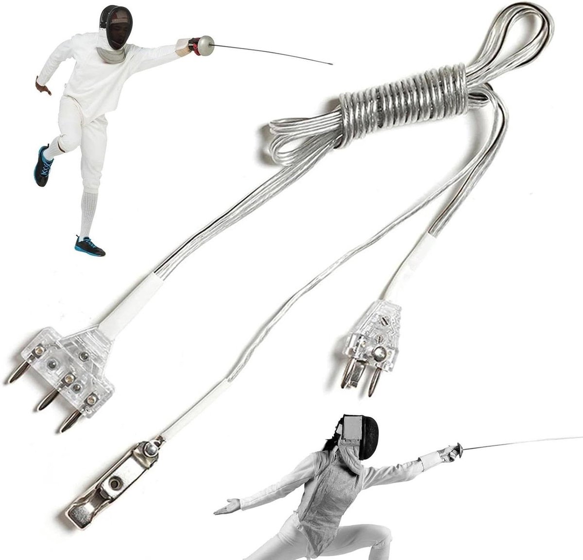 Scheidsrechter Lijnkabel - Sport Kabel - Sportwedstrijden - Roestvrij Staal - 184 cm - Zilver