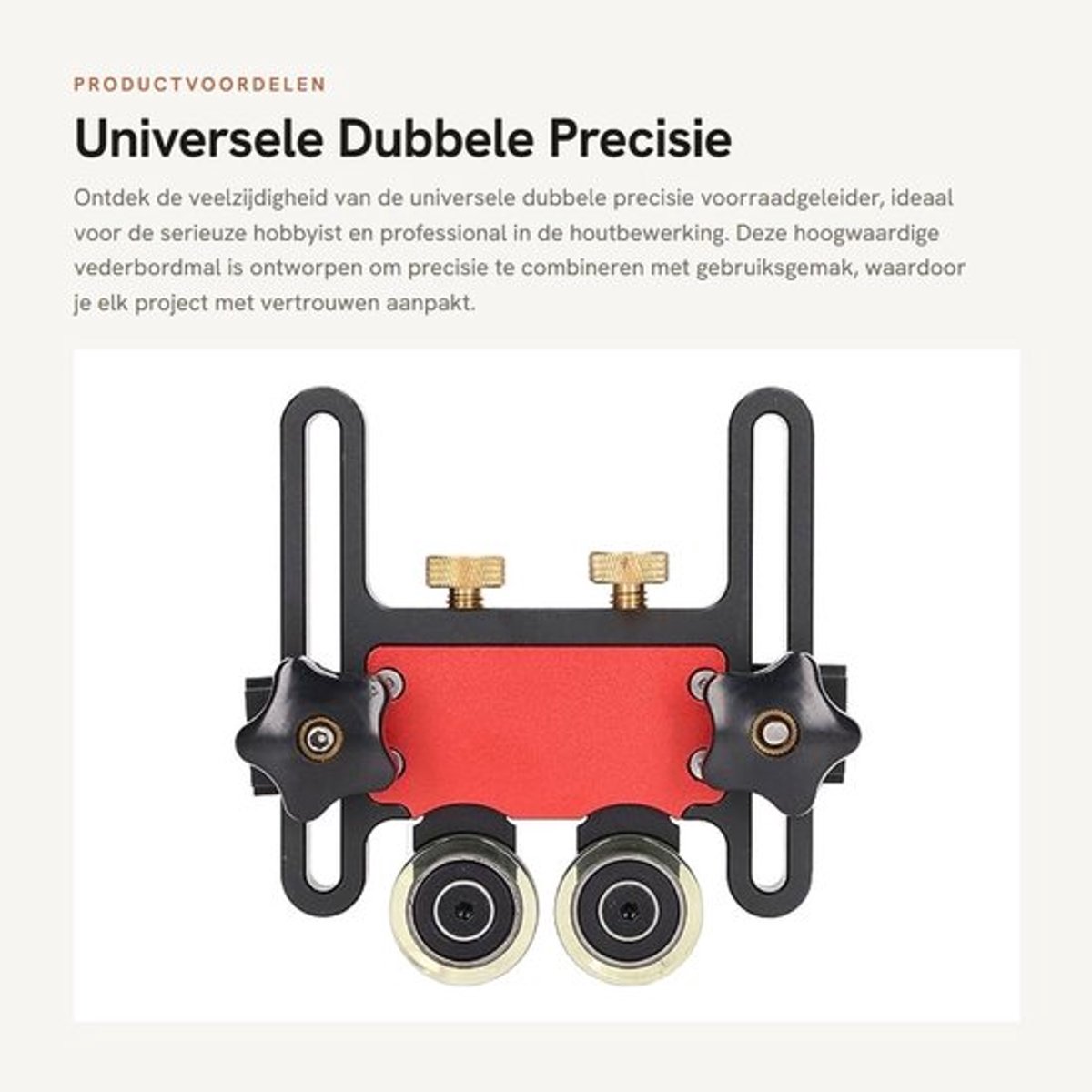 Voorraadgeleider - Dubbele Precisie - Aluminiumlegering - Verstelbare Vederbordmal - Schokabsorberend - CNC-verwerking - Zaaggeleider