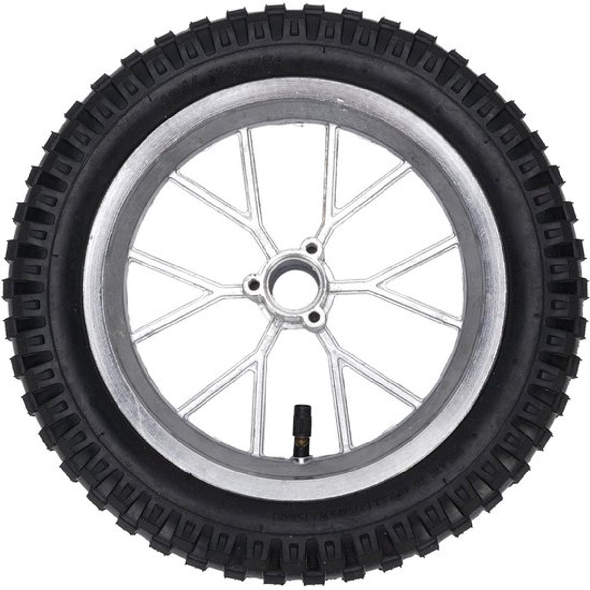 Velg 12.5x2.75 - Achterband - Rubber - Geschikt voor 2 Klokzakfiets - Eenvoudig te installeren - Zilver - Fietsband