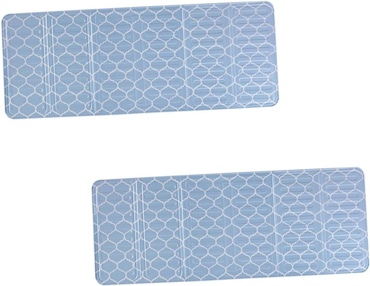 Olieschermen Keuken - Spatbescherming Gasfornuis - Koken Schoonhouden - Opvouwbaar Aluminiumfolie - 84.5 x 32.5 cm - Blauw