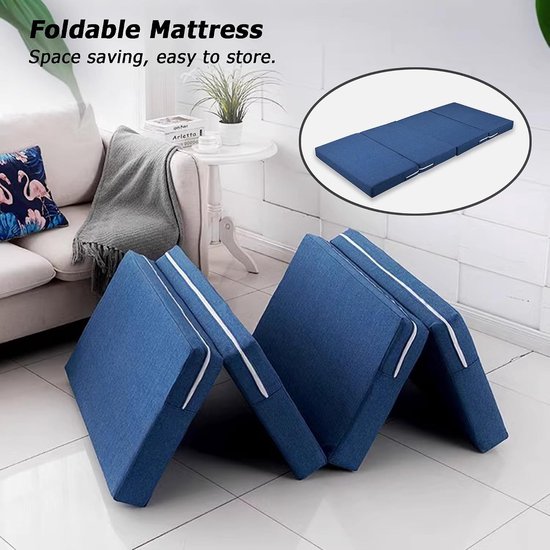 Opvouwbaar Matras - Vloermatras Gastenmatras - Logeren en Reizen - Afneembare en Wasbare Hoes — afbeelding 2