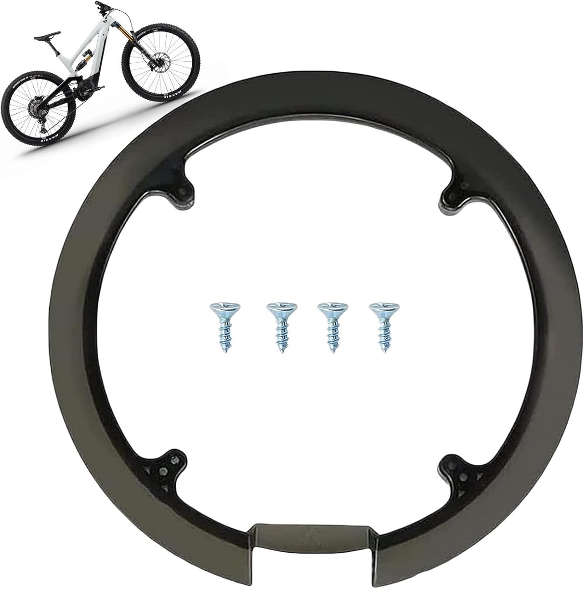Beschermende Fiets Kettingwiel Cover voor 42t en 44t Ketten, Plastic Kettingbeschermer voor Mountainbikes, Inclusief Bevestigingsschroeven
