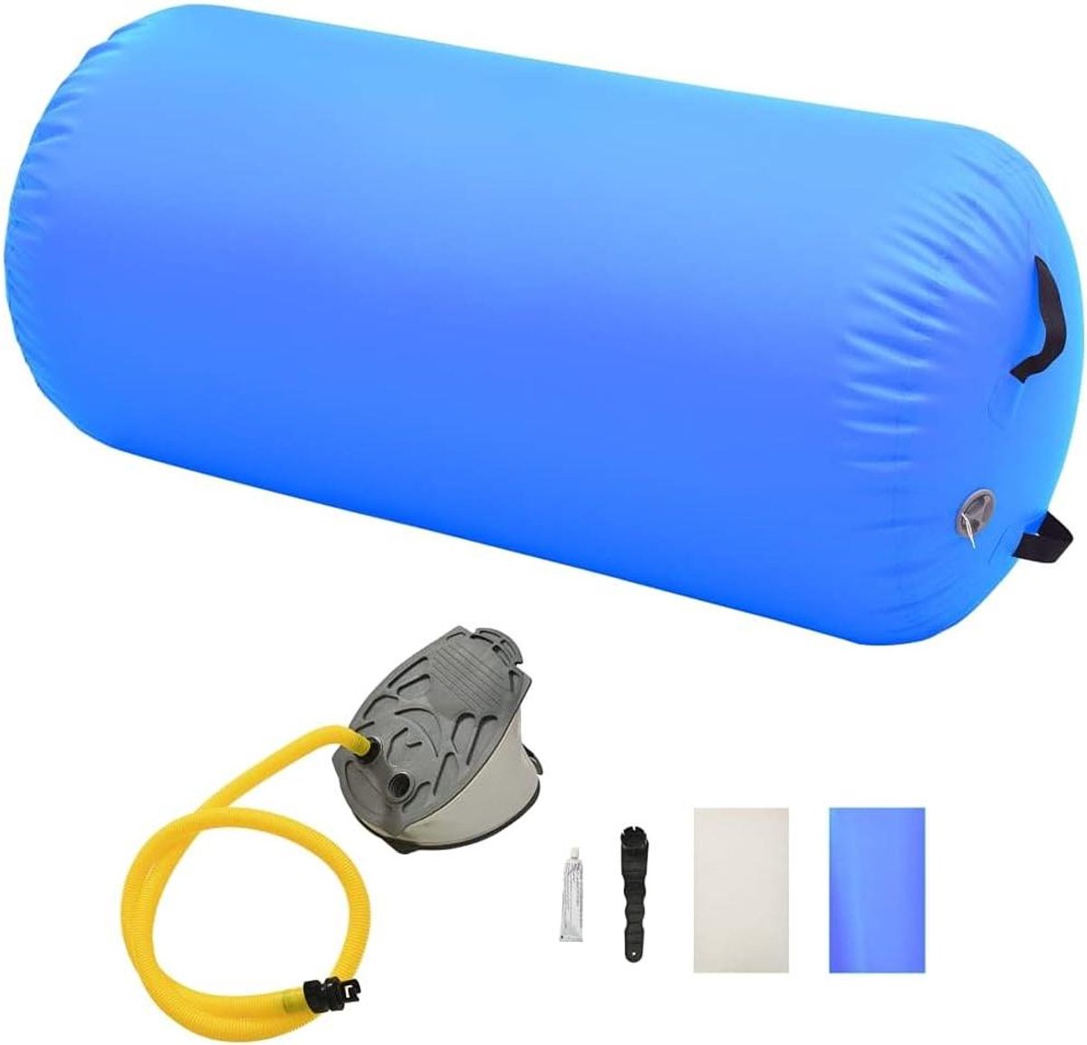 Gymnastiek Roller - Opblaasbare Cilinder - Sport Training - Schokabsorberend PVC - 120x75 cm - Blauw