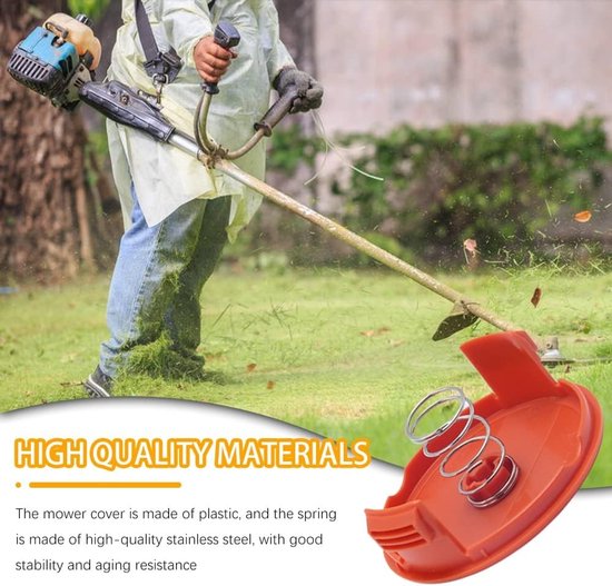 6 Stuks Kunststof Grasmaaier Spoel met Veer - Trimmer Draadspoel Vervanging en Accessoires voor Efficiënt Grasmaaien en Tuinonderhoud — afbeelding 5