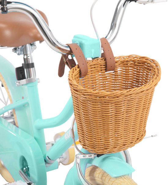 KEANO 12 Inch Kinderfiets voor Meisjes, 3-4 Jaar, 33-41 inch, met Zijwieltjes, Kinderfiets Groen — afbeelding 3