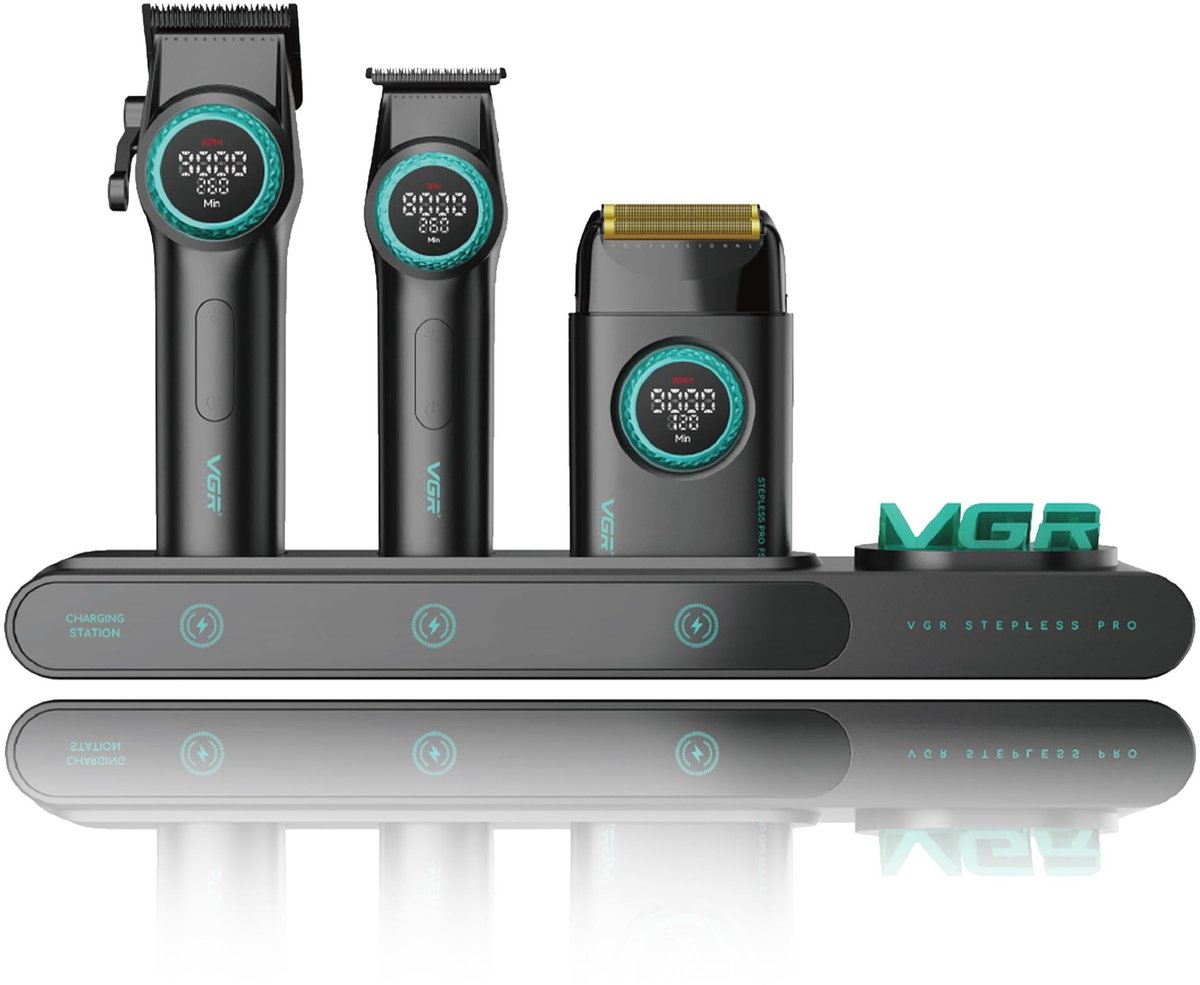Omgoods - Professionele Haartrimmer Set met Draadloze Kniptang en Oplaadstation