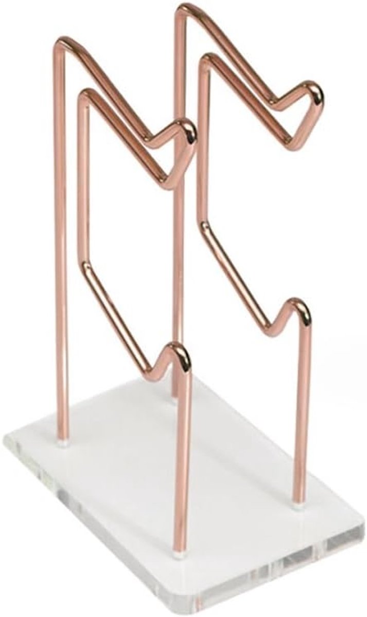 2-Tier Universele Gamecontroller en Headset Houder - Dubbele Controller Stand voor Gaming Accessoires in Roze Goud