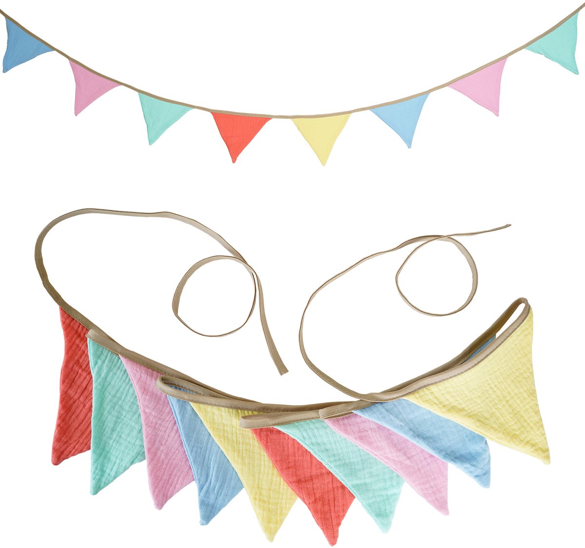 Slinger voor de kinderkamer, slinger van katoenen mousseline, hangende slinger voor de kinderkamer, decoratie voor huisbedden (jongens & meisjes), wanddecoratie-cadeau, decoratie voor de babykamer