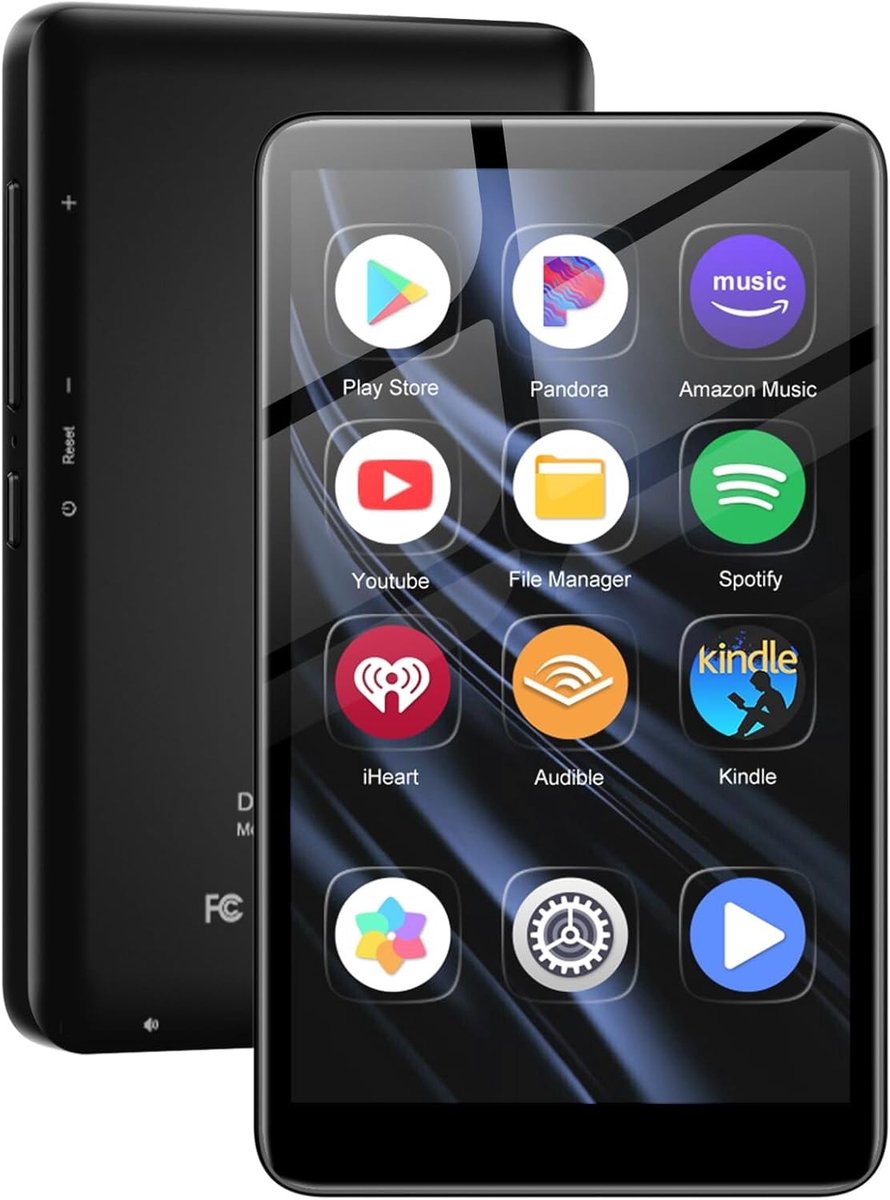 Mp3 speler spotify - Zwart - 160 GB - Volledig Touchscreen Android Muziekspeler - Draagbare HiFi MP4 Speler