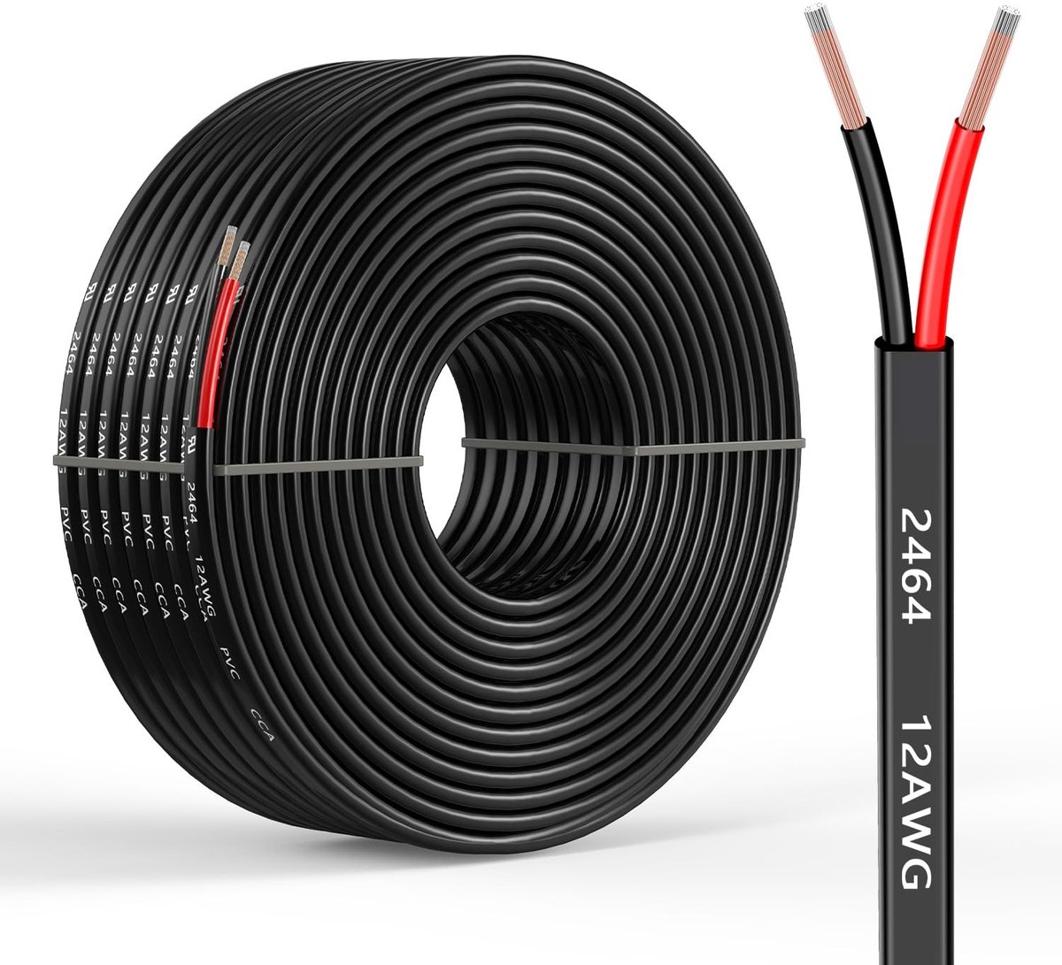 Omgoods - 12 AWG 2 Geleiders Flexibele Laagspanning Draad