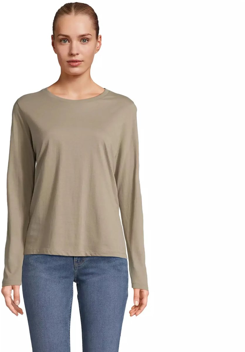 SOL'S Women´s Monarch Long Sleeve T-Shirt L04443 - Khaki - XL