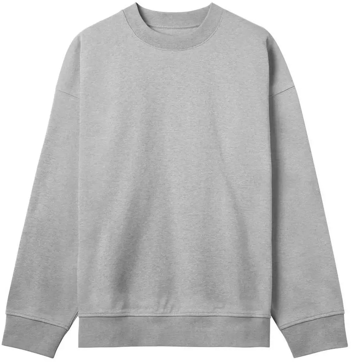 Mens Boxy Sweatshirt Melange 2XL Grijze Mix