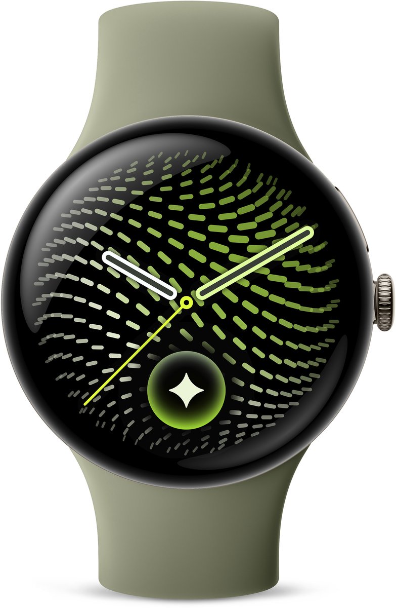 Google Pixel Watch 5 - smartwatch - 45 mm - Wifi - groen - sportbandje
