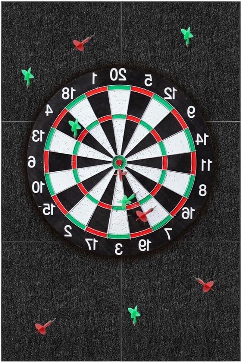 Felt Wall Protector voor Dartbord, Set van 6 Zelfklevende Vilt Tegels, Wandbescherming, 30 x 30 cm, Ideaal voor Dartbord Accessoires en Wanddecoratie