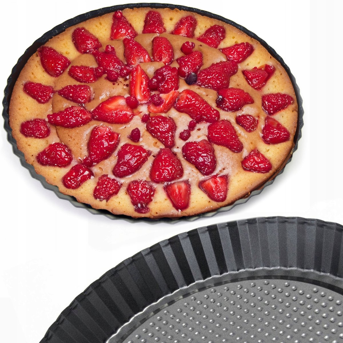 Taartvorm 28cm Non-stick Ronde Bakvorm met Antiaanbaklaag