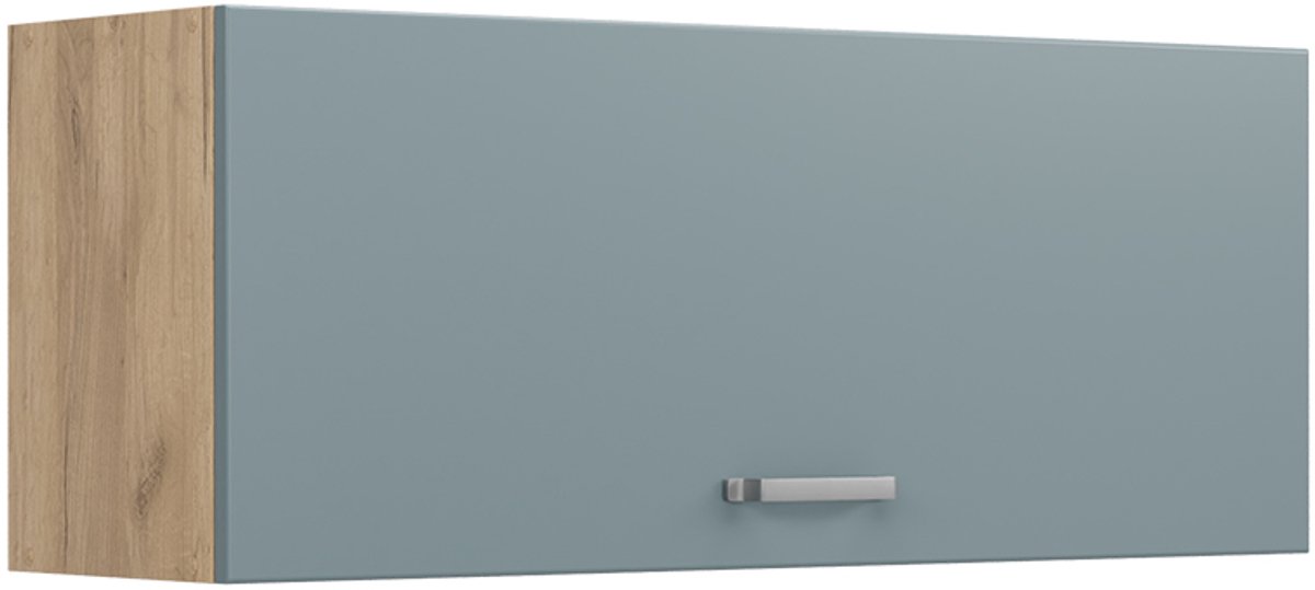 Vicco Hangkast R-Line, Blauw-grijs/Goudkleurig Eiken, 100 cm Plat
