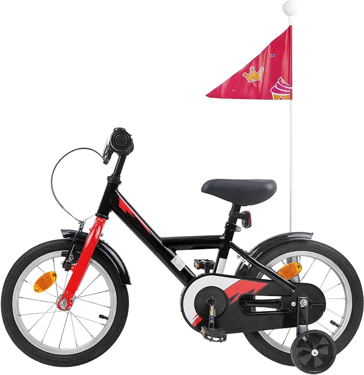 Kinderfiets 16 Inch Jeugdfiets Peuterfiets Buiten Spelen Stevig Stalen Frame 1125 x 51 x 75 cm