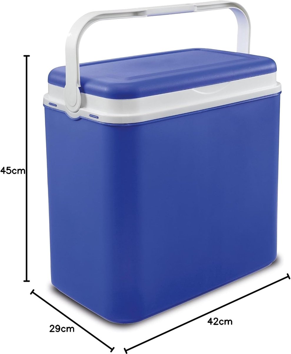 Grote Koelbox - Picknickbox Lunchbox - Eten Koel Houden - Extra Groot Formaat - 32 Liter - Blauw