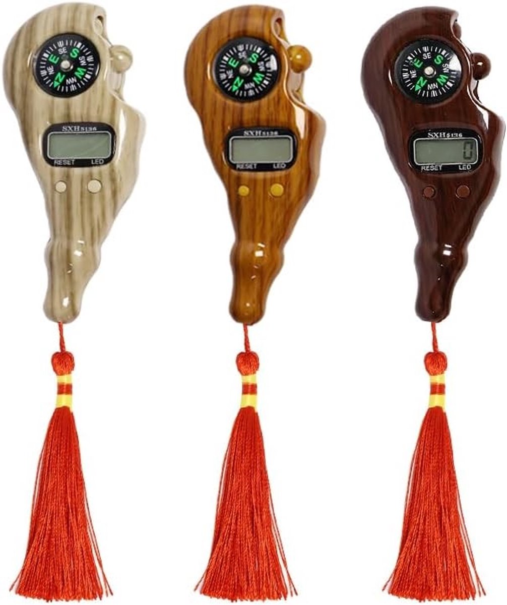3-delige Digitale Kralenteller met LED Licht en Kompas voor Meditatie en Moslim Gebed, Ideaal voor Spirituele Praktijken en Kralenwerk