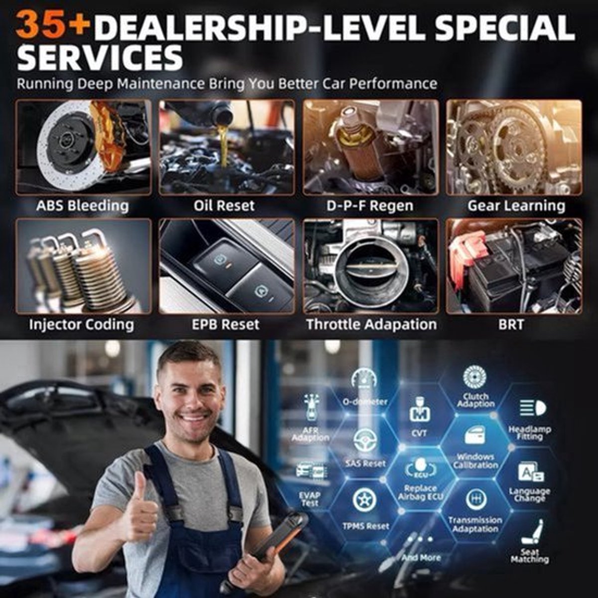 OBD Scanner - OBD2 - Auto Scanner - Auto uitlezen - Diagnose Apparatuur voor Auto's - Professionele Automotive Diagnosetool - Actieve Tests - 31+ Resetfuncties - ECU-Codering - Android 10 - 8” Touchscreen