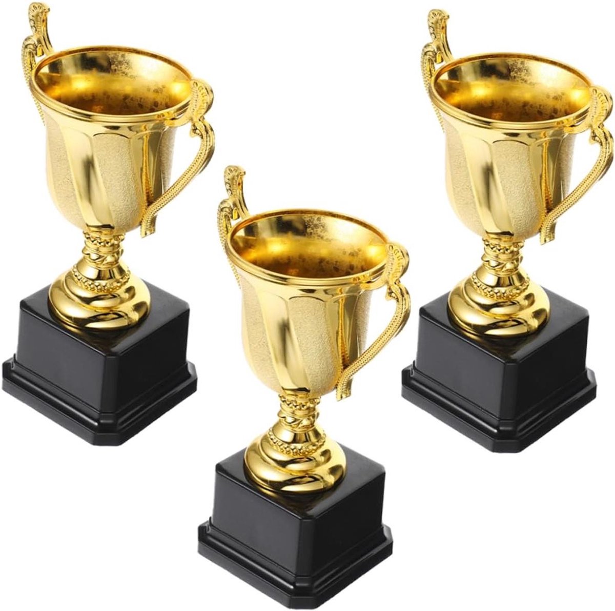 Trofee Kinderen - Beker Prijzen - Wedstrijden Winnen - Creatief Speelbeeldje - 6x12x17.3CM - Goudkleurig