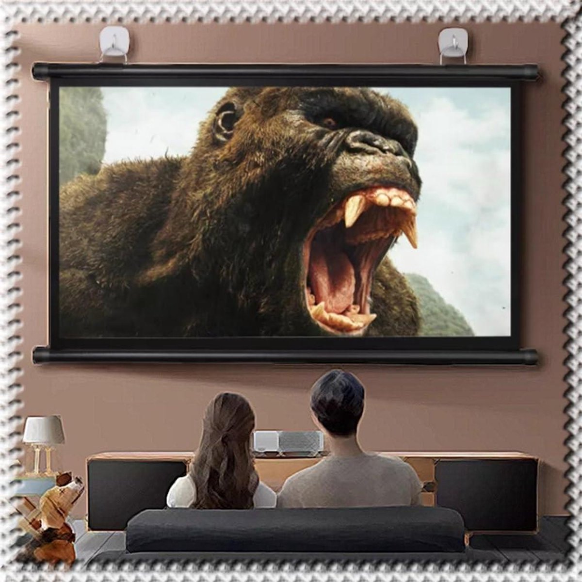Projectiescherm - Projector scherm - Films Kijken - Anti-rimpel - Tot 250 inch - Wit