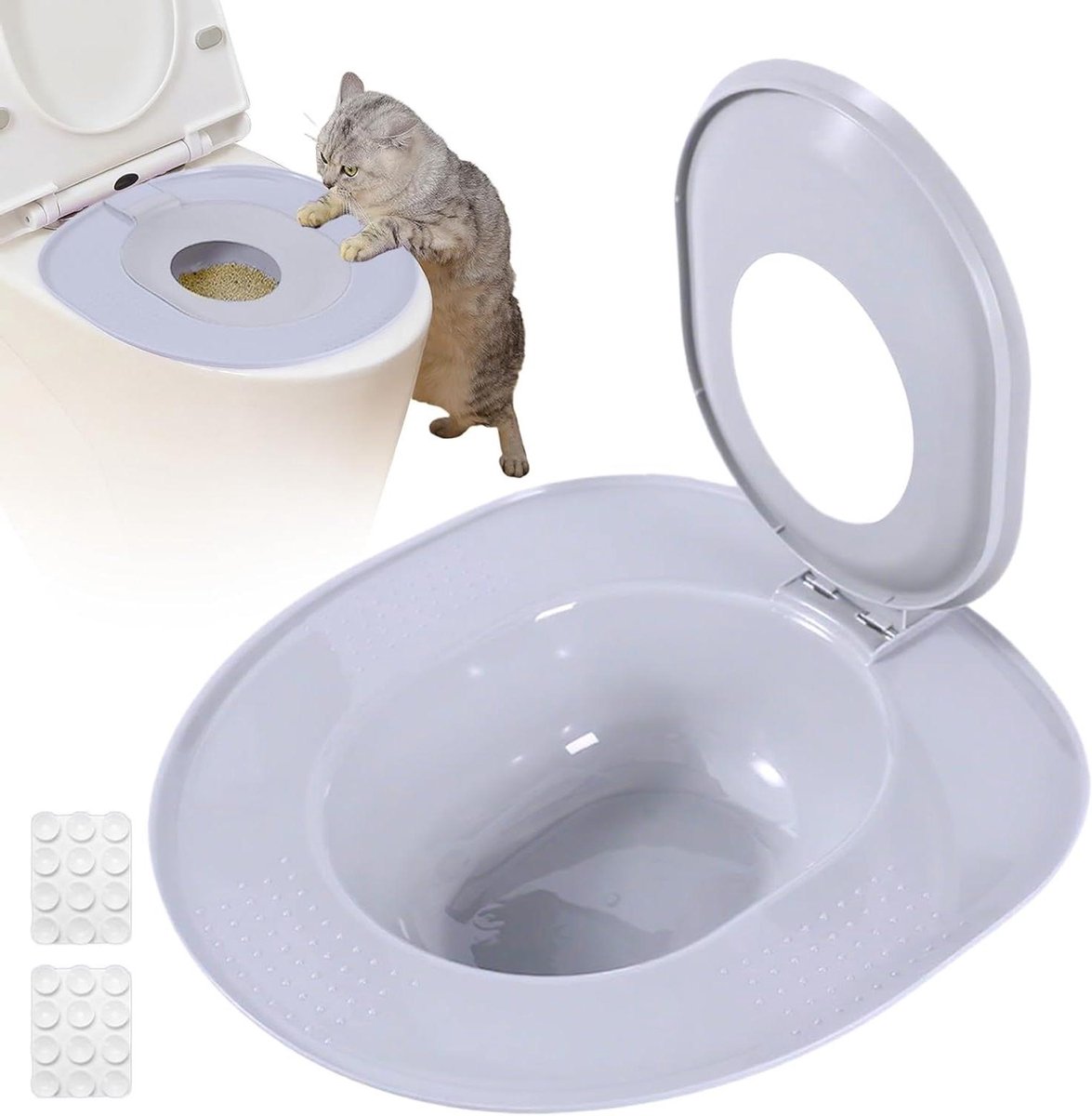 Katten Zindelijkheidstraining Set - Kattenplasbak Trainer - Katten Zindelijk Maken - Stapsgewijze Instructie - 395 x 365 x 105 cm