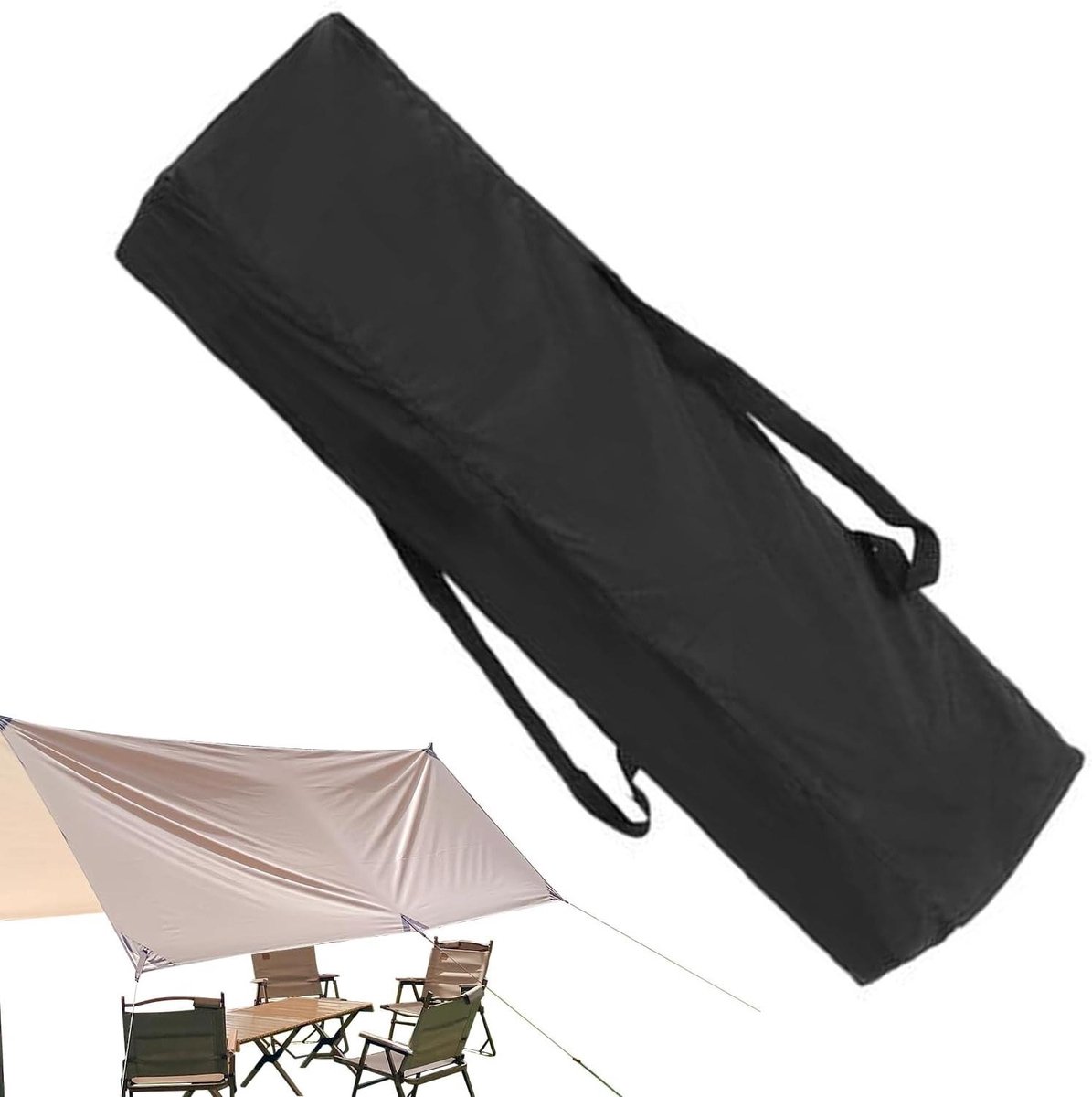 Tenttas XXL - Reistas Opbergzak - Kamperen Outdoor - Waterdicht Oxford Materiaal - 140x34x44cm - Zwart