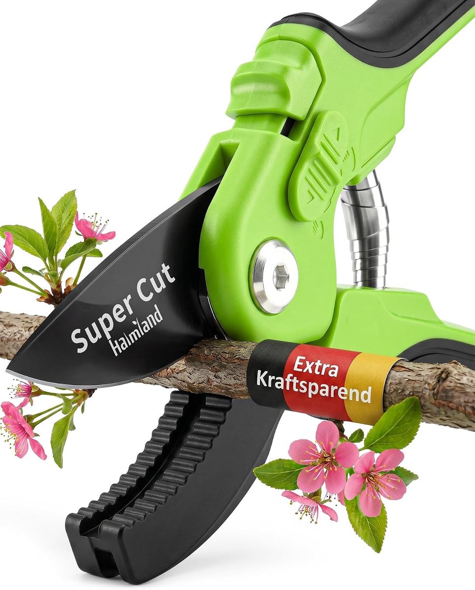 Professionele Snoeischaar - Zwart - Krachtbesparende Aambeeld Takkenschaar - Voor Tuin en Plantenverzorging