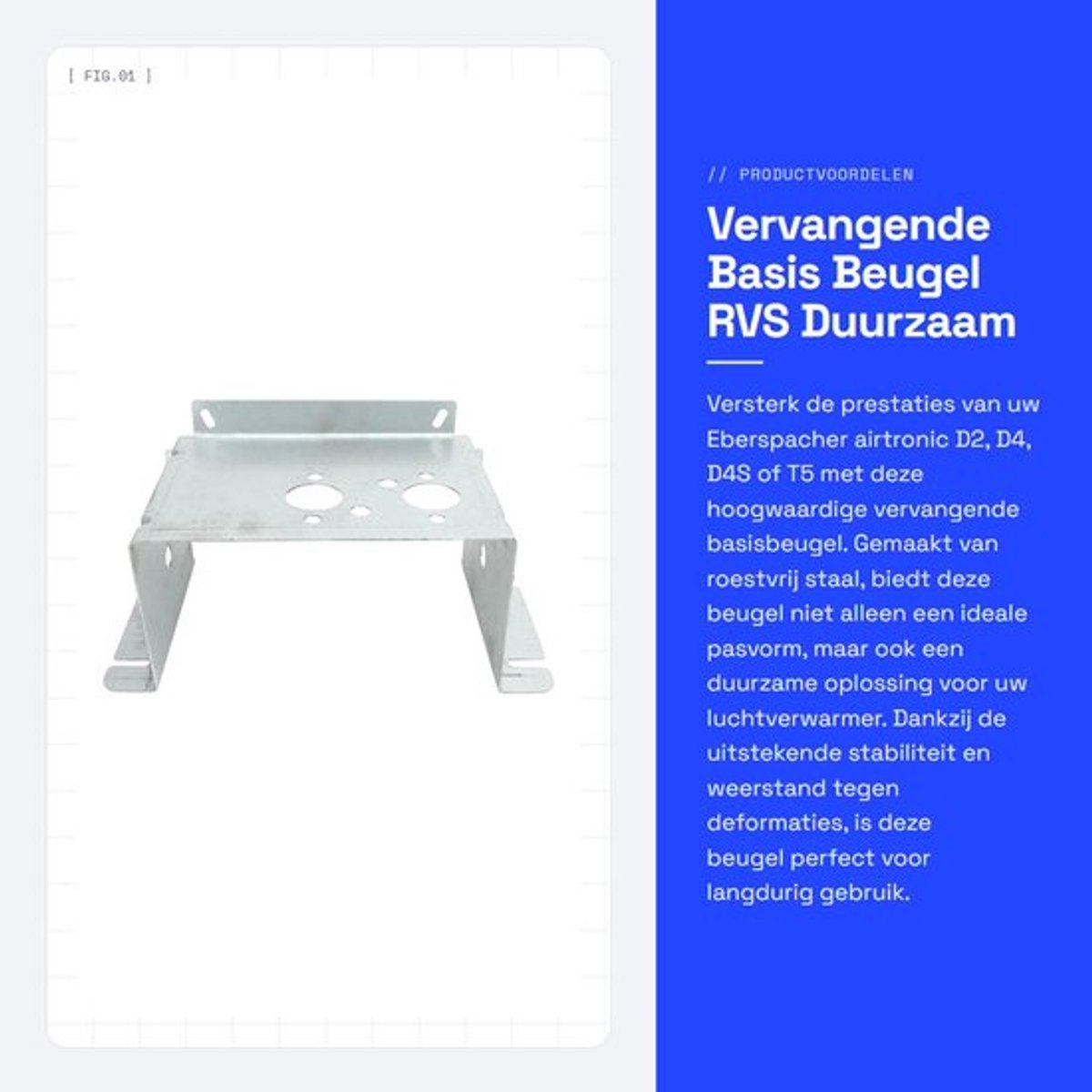 Verwarmingsbeugel Vervangingsonderdeel - Beugel voor Eberspacher D2/D4/D4S/T5 - Schokbestendig - Roestvrij Staal - Duurzaam - Goede Stabiliteit - Verwarmingssteun