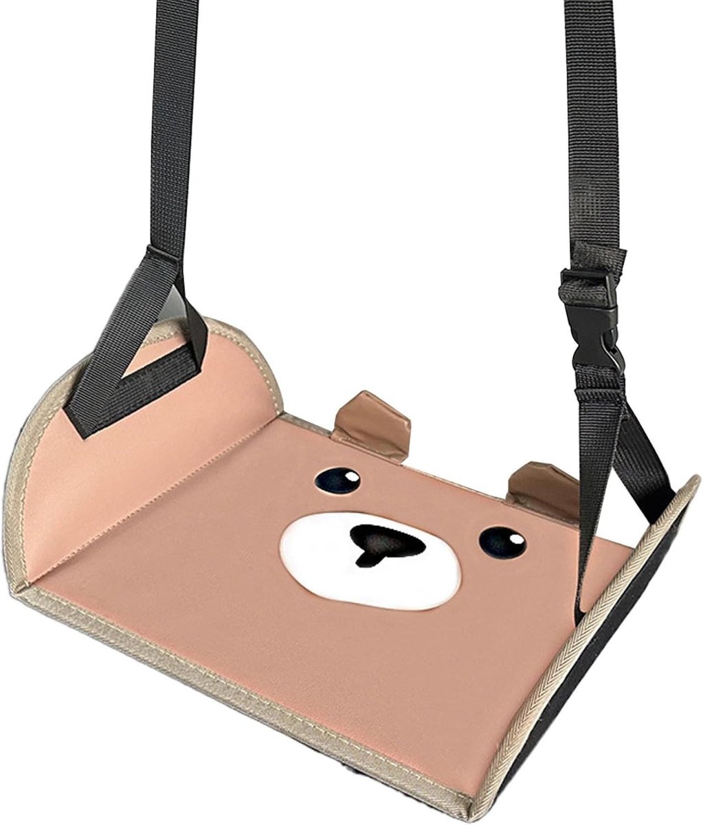 Voethangmat - Beensteun Vliegtuig - Reiscomfort Verbeteren - Verstelbare Banden - 46x24.5 cm - Zwart