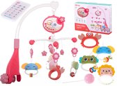 Muziekmobiel Baby – Boxmobiel met Muziek & Sterrenprojector – 40 Melodieën – Afstandsbediening – Roze