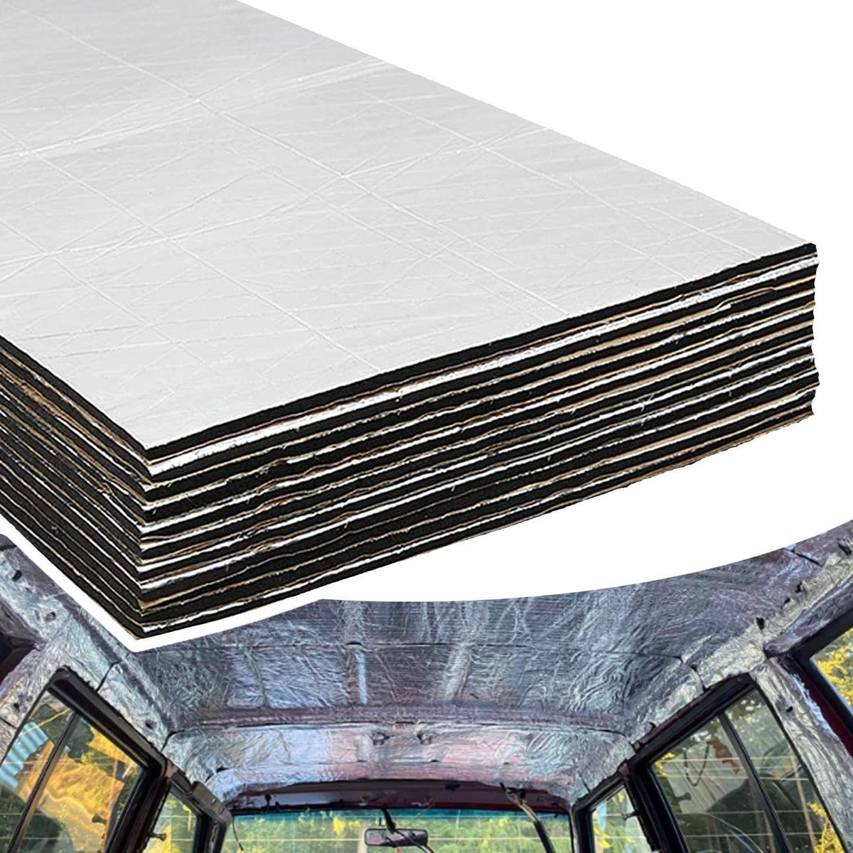 Isolatiemat Auto - Geluiddempend - Motor Geluid Dempen - Zelfklevend - 15 stuks - Zilver