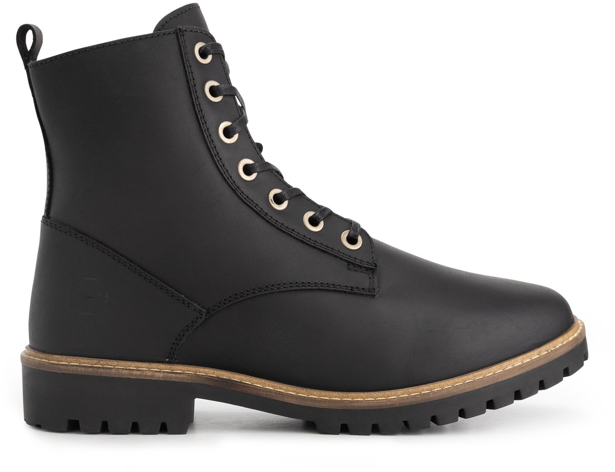 Travelin’ Rykken Heren Veterboots met rits Wol gevoerd Zwart