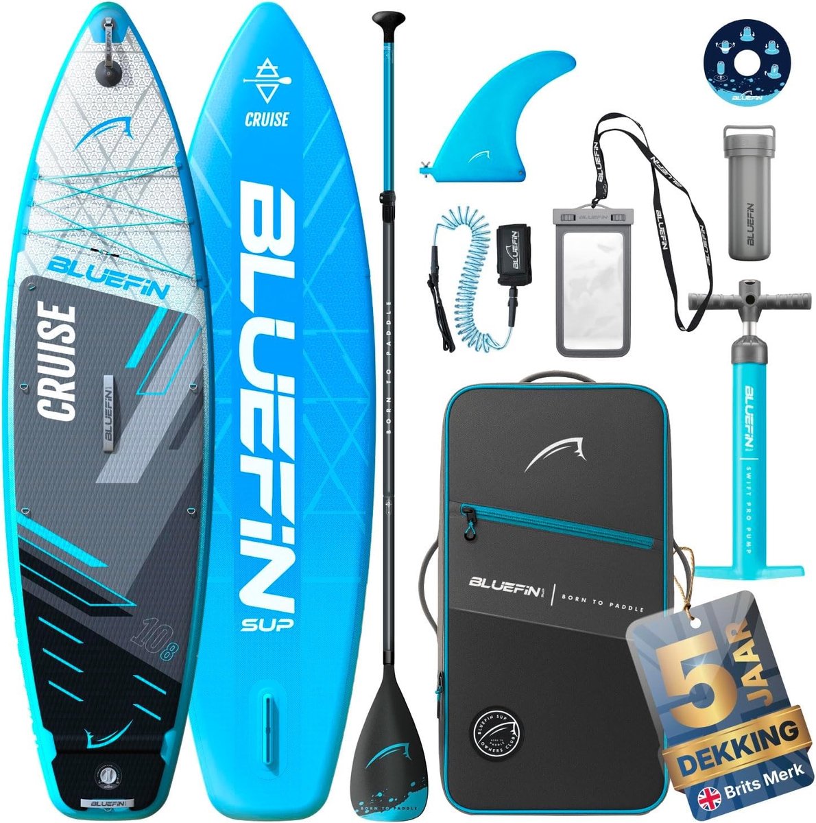 Kajak peddel - Blauw - 325 cm - Opblaasbaar SUP Paddleboard met Accessoires - Voor Volwassenen