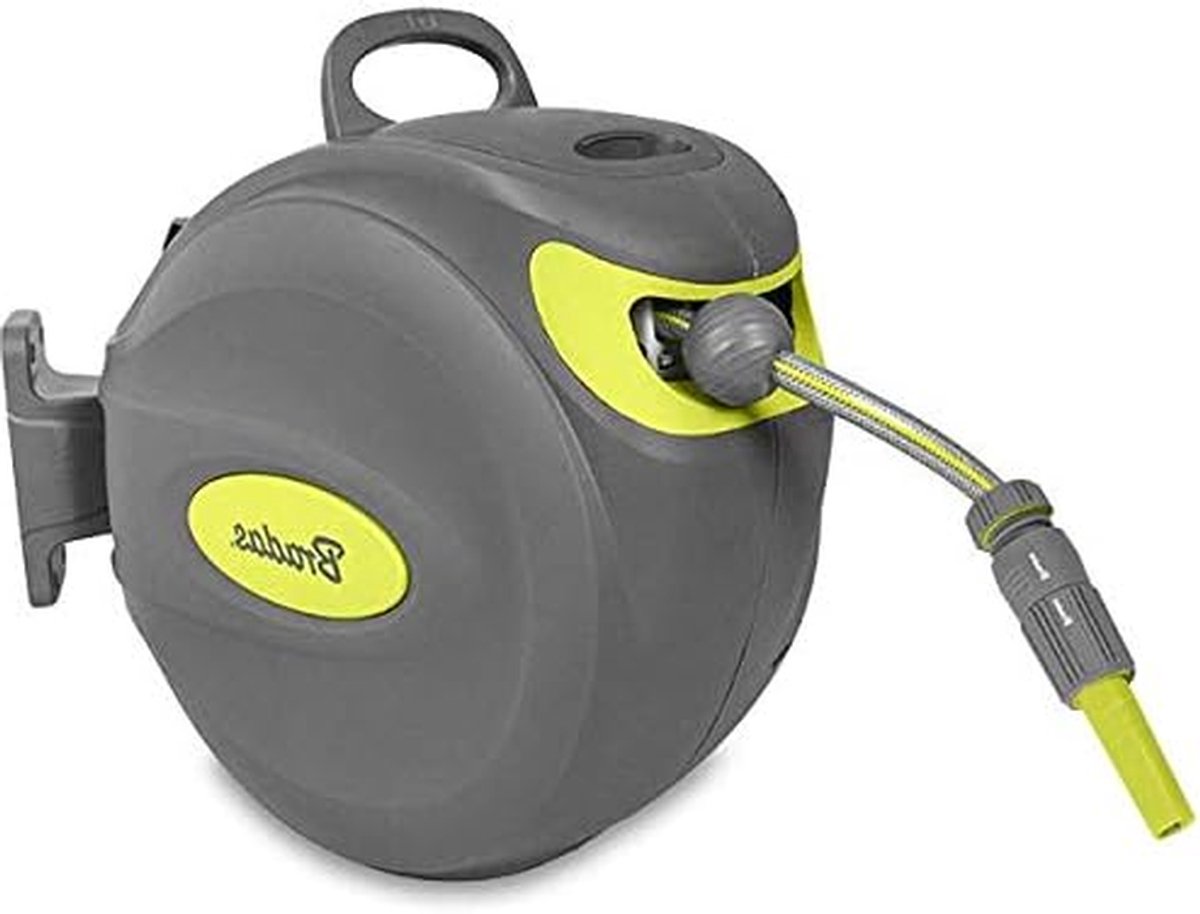 Automatische Slanghaspel - Tuinslang Hasper - Water Geven - Geïntegreerde Zwenkarm - 20 meter - Limoen