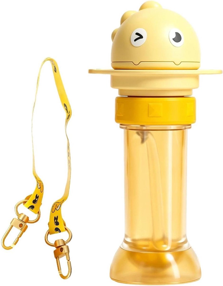 Waterfles Dop met Rietje - Tuit Adapter Drinkdeksel - Hydratatie Onderweg - Universeel Compatibel Ontwerp - 1 Stuk - Geel