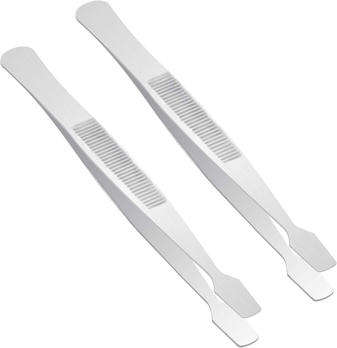 Draagbare Rvs Universele Pincetten voor Postzegelverzamelaars - Set van 2, Precisie en Comfort