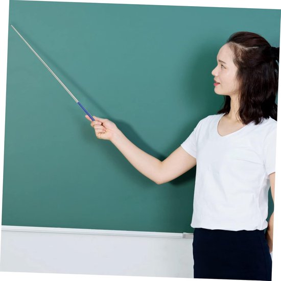 Uitschuifbare Aanwijzer - Lesstok Pointer - Presenteren Lesgeven - Roestvrij Staal - 88cm Uitschuifbaar - Blauw — afbeelding 2