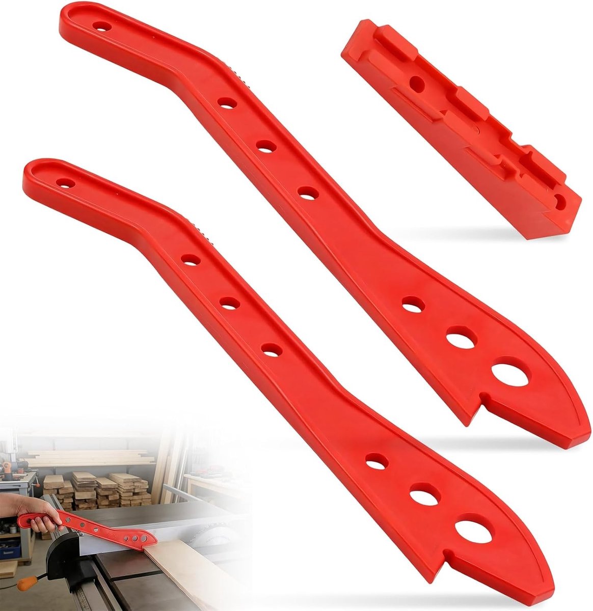Tafelzaag Duwstok - Rood - 42 cm - Kunststof - Voor Houtbewerkers