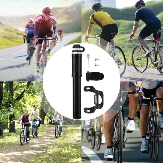Luchtpomp - Fietsenpomp Vacuümpomp - Banden Oppompen - Roestbestendig Legering - 16 cm - Zwart — afbeelding 3