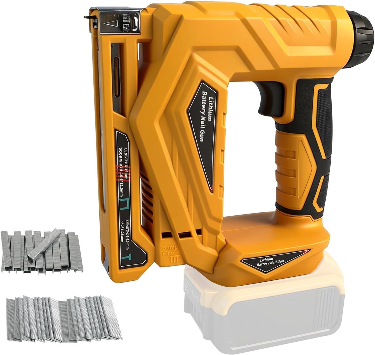 Draadloze Nagelpistool 2-in-1 voor Houtbewerking, 18 Gauge, Inclusief 1000 Nagels en 1000 Nietjes, Ideaal voor DIY Projecten en Klussen