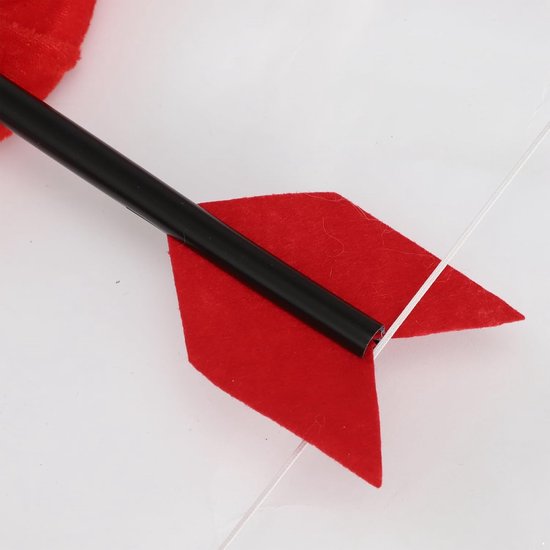 Minikostuum Cupido - Verkleedset Accessoires - Themafeest - Met Boog en Pijl - Boog 41x20cm Pijl 44cm - Rood — afbeelding 2