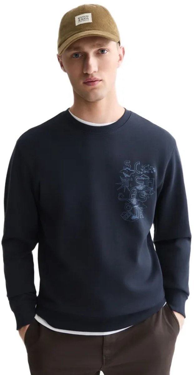 Scotch & Soda 183754 Sweatshirt Blauw XL Man