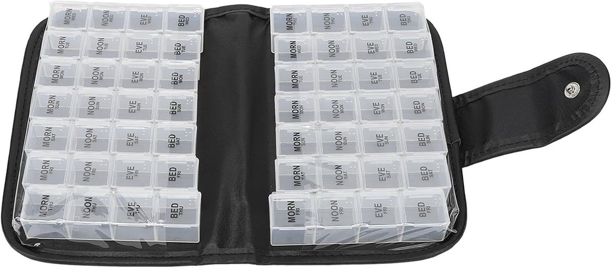 Maandelijkse Medicijnen Organizer, Pillendoos voor Vitaminen, Visolie en Supplementen - Grote Compartimenten voor Één Maand Dosis en Eenvoudig Gebruik