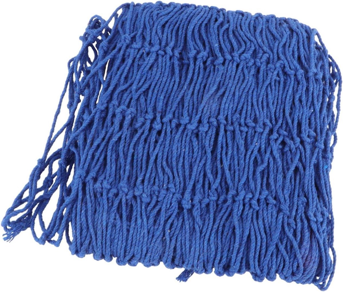 Decoratief Visnet - Nautisch Net Fotowand - Feestdecoratie - Rustieke Uitstraling - 100x100 cm - Blauw