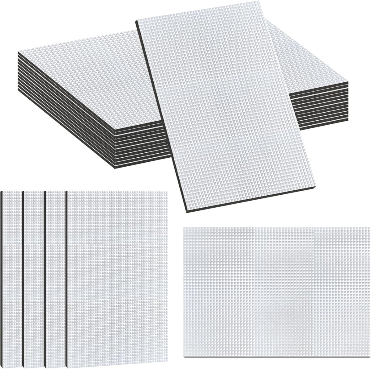 Isolatiemat - Grijs - 24,8 x 17,8 cm - Zelfklevende Geluids- en Warmte-isolatie voor Auto-interieur