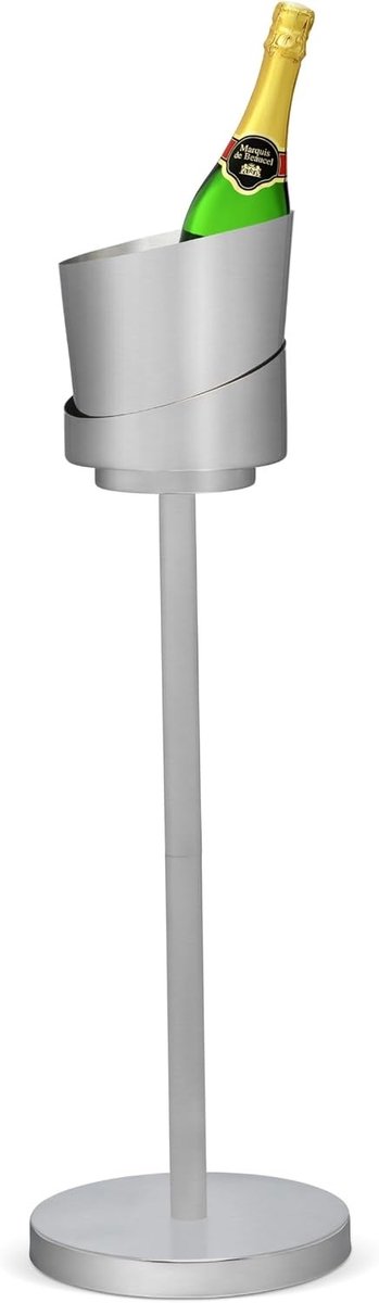 Wijnkoeler staaf - RVS Mat - Inclusief Standaard van 85 cm - Voor Eén Fles Champagne of Wijn
