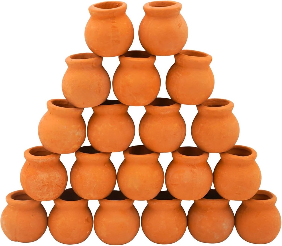 Set van 20 Mini Terracotta Potjes voor Vetplanten, Cactussen en Creatieve DIY Projecten zonder Afvoergat